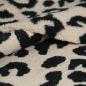 Preview: Teddyplüsch Leopardenmuster beige schwarz